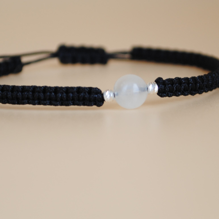 Brățară cu Piatra Lunii 6 mm – Zodia Rac – Handmade – Argint 925 [3]