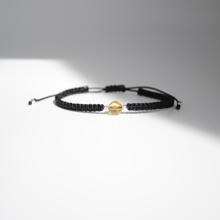 Brățară cu Citrin  – Zodia Fecioară – Șnur Reglabil & Argint 925 – Gabrieli [1]