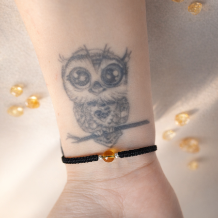 Bratari - Brățară cu Citrin  – Zodia Fecioară – Șnur Reglabil & Argint 925 – Gabrieli