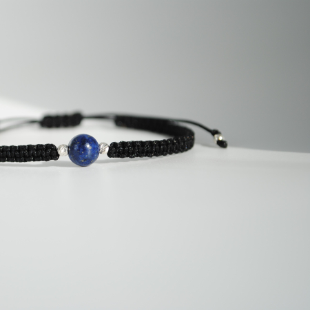 Brățară Lapis Lazuli  6 mm – Zodia Săgetător  Înțelepciune & Claritate, Handmade, Argint 925 [2]