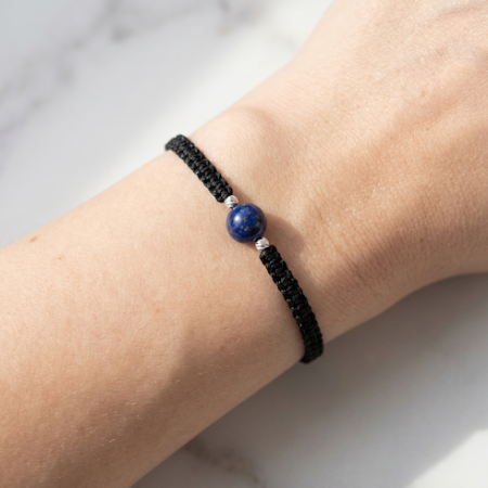 Bijuterii dama - Brățară Lapis Lazuli  6 mm – Zodia Săgetător  Înțelepciune & Claritate, Handmade, Argint 925