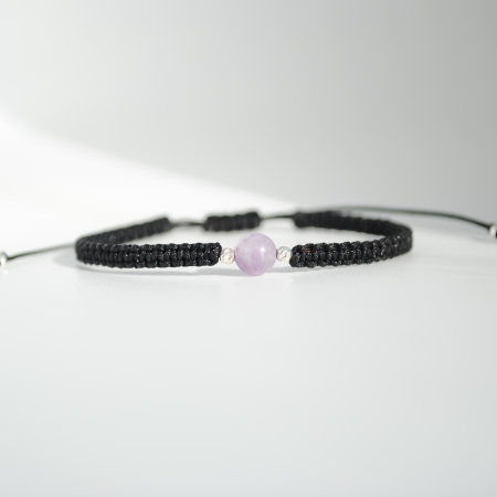 Brățară Lepidolit  6 mm – Zodia Balanță  Calm & Echilibru Emoțional, Handmade, Argint 925 [4]
