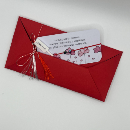 Brățară Mărțișor cu Inimi din Hematit Multicolor și Argint – Handmade, Reglabilă, Purtabilă Tot Anul [2]