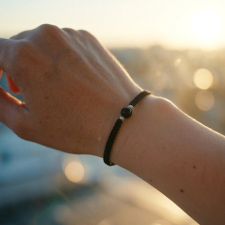 Bijuterii dama - Brățară Obsidian Auriu 6 mm – Zodia Capricorn  Protecție & Claritate, Handmade, Argint 925