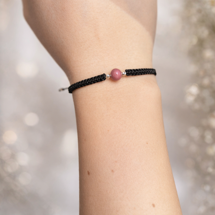 Bratari - Brățară Rodonit  6 mm – Zodia Leu Vindecare Emoțională & Forță Interioară, Handmade, Argint 925