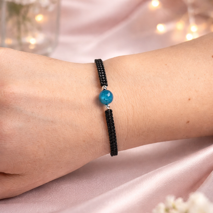 Bijuterii dama - Brățară Zodia Pești cu Apatit  6 mm – Intuiție, Calm și Echilibru Emoțional