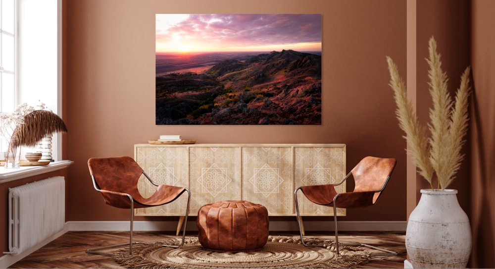 Tablou canvas, Apus in Culmea Pricopanului din Muntii Macin, 100x70 cm [3]