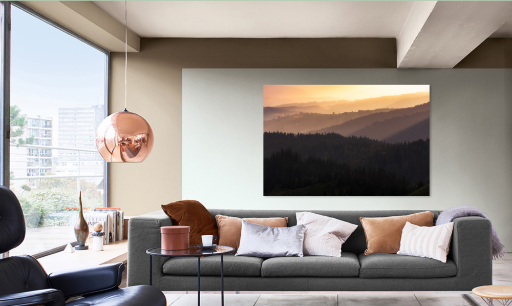 Tablou canvas, Apus peste Carpatii Orientali, munte, 120x80 cm [3]