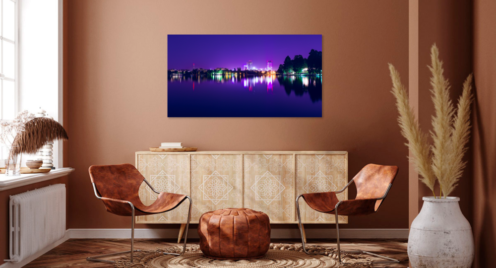 Tablou canvas, Bucurestiul din Parc Herastrau, 75x50 cm [3]