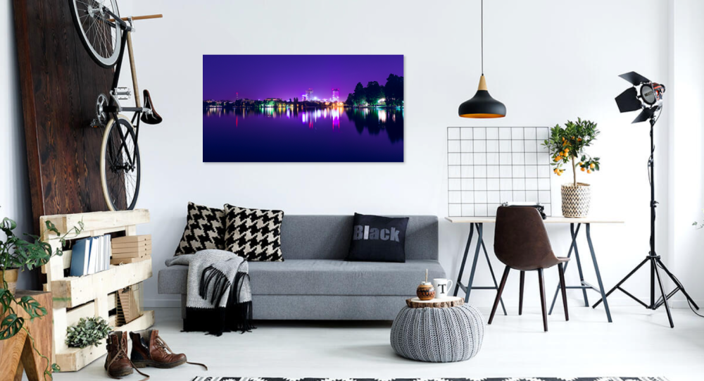 Tablou canvas, Bucurestiul din Parc Herastrau, 75x50 cm [4]