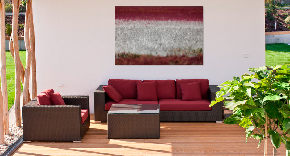 Tablou canvas, Camp de plante de saratura (Salicornia sp.), colours, 100x70 cm [2]