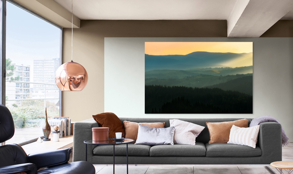 Tablou canvas, Carpatii Orientali in lumina apusului, munte, 100x70 cm [4]