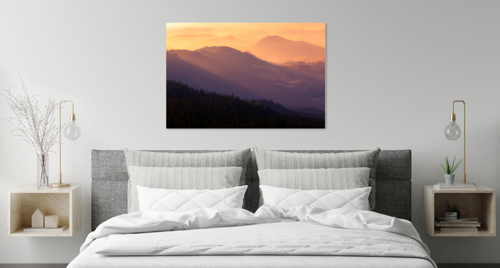 Tablou canvas, Carpatii Orientali vazuti din Muntii Rarau, 50x30 cm [4]