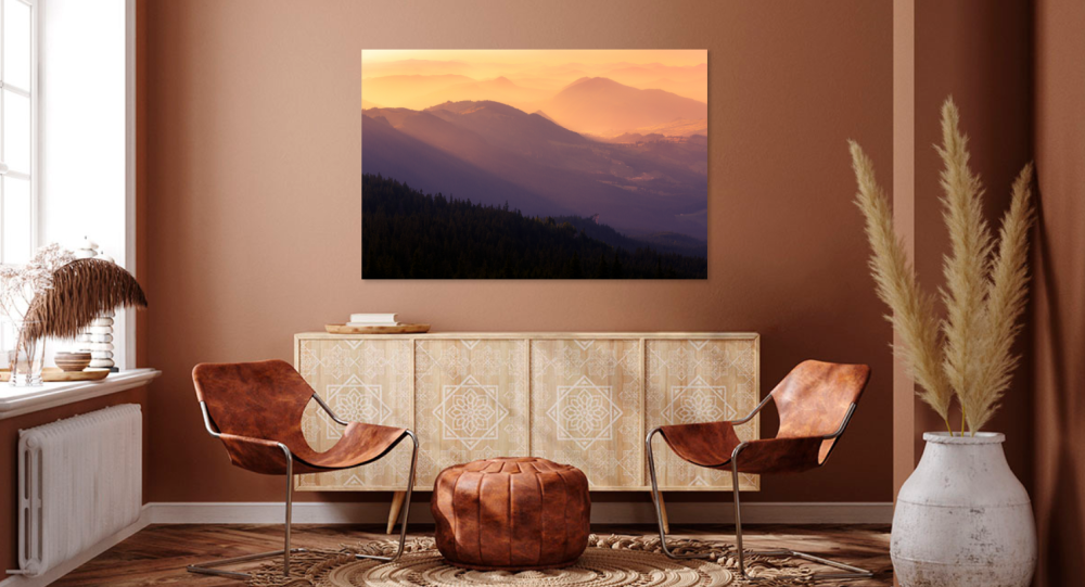 Tablou canvas, Carpatii Orientali vazuti din Muntii Rarau, 50x30 cm [3]