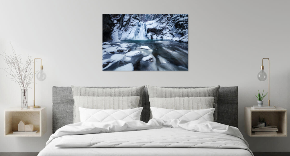 Tablou canvas, Cascada Casoca iarna, Buzau, 75x50 cm [4]