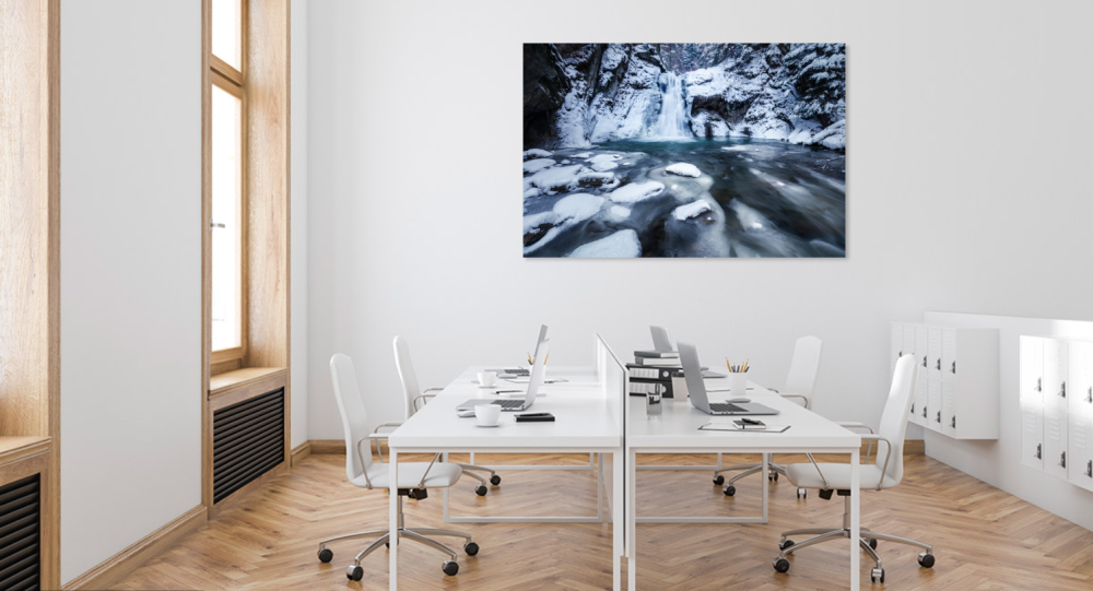 Tablou canvas, Cascada Casoca iarna, Buzau, 75x50 cm [3]