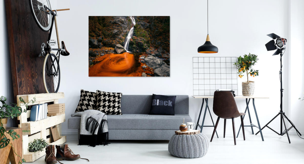 Tablou canvas, Cascada Lotrisor, waterfall, Cozia, 120x80 cm [4]