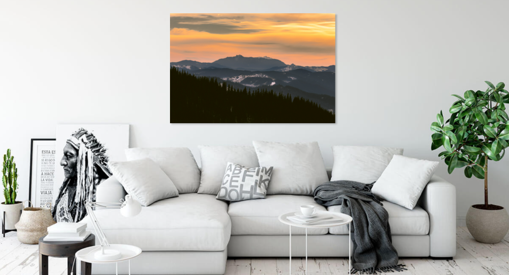 Tablou canvas, Ceahlaul in lumina apusului, 100x70 cm [2]