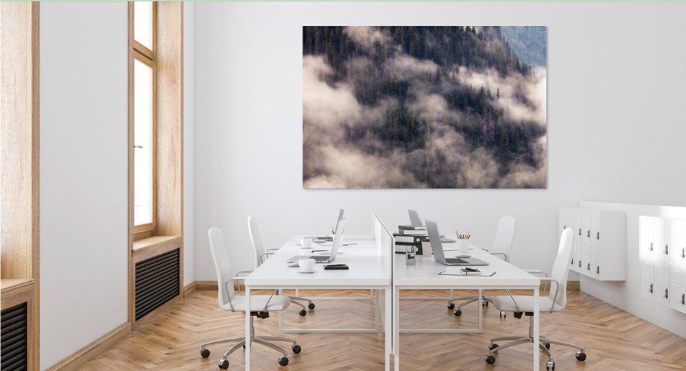 Tablou canvas, Ceata pe pantele Muntilor Fagaras, 100x70 cm [4]