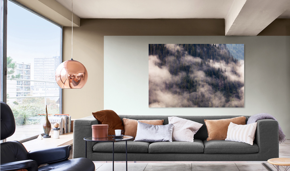 Tablou canvas, Ceata pe pantele Muntilor Fagaras, 100x70 cm [3]