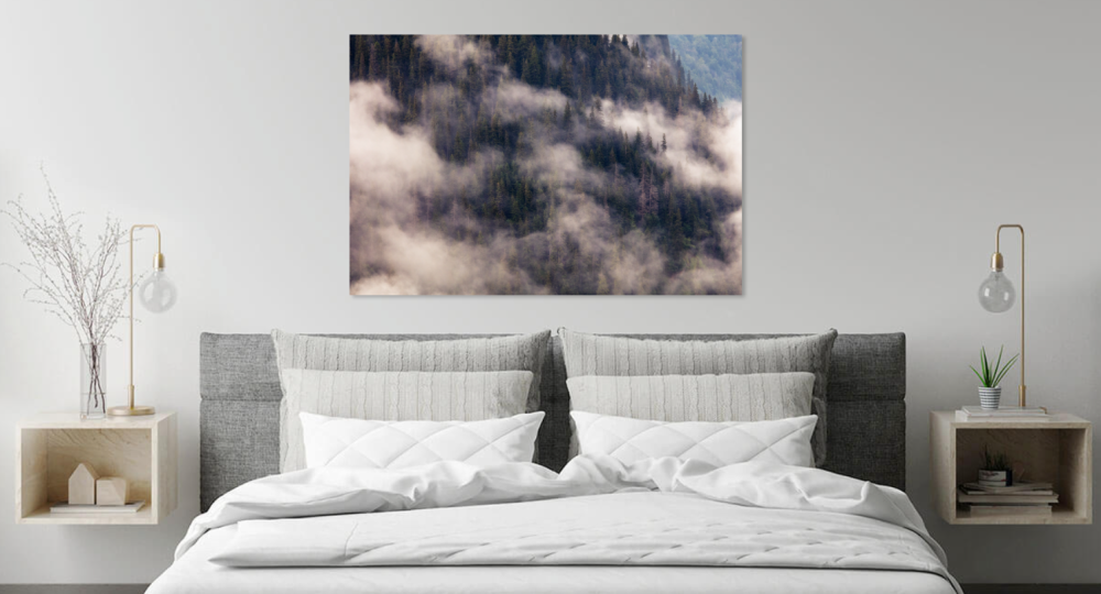 Tablou canvas, Ceata pe pantele Muntilor Fagaras, 100x70 cm [5]