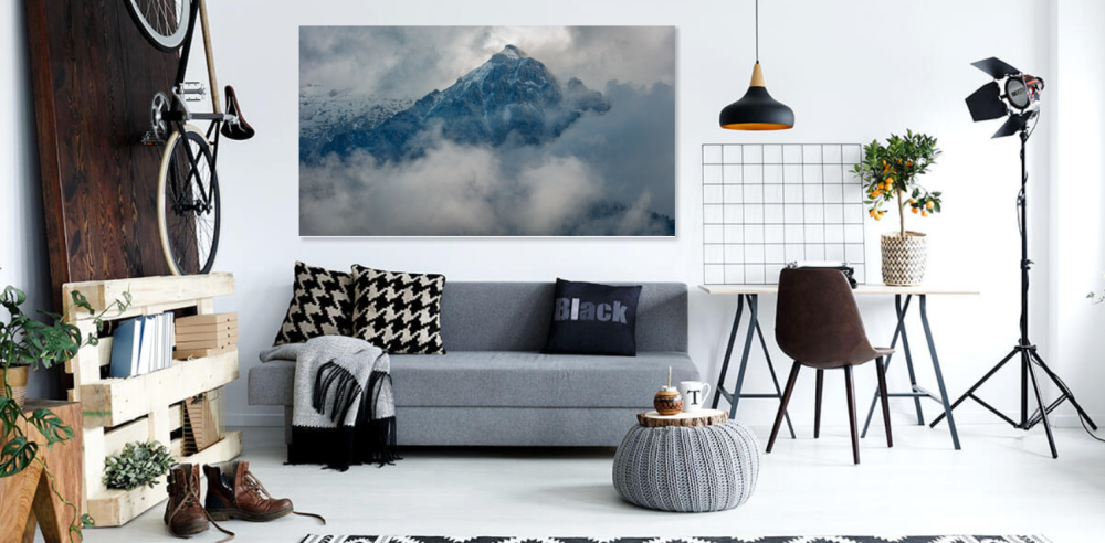 Tablou canvas, Muntii Bucegi prin ceata, 75x50 cm [3]