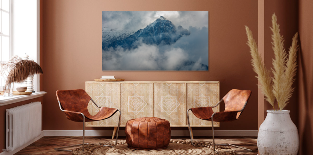 Tablou canvas, Muntii Bucegi prin ceata, 75x50 cm [4]