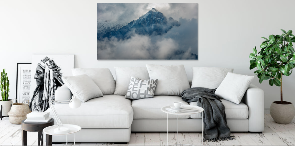 Tablou canvas, Muntii Bucegi prin ceata, 75x50 cm [2]