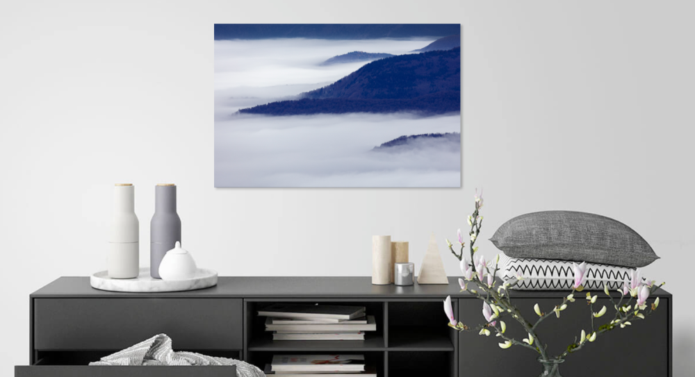 Tablou canvas, Muntii Ciucas in ceata, 100x70 cm [3]