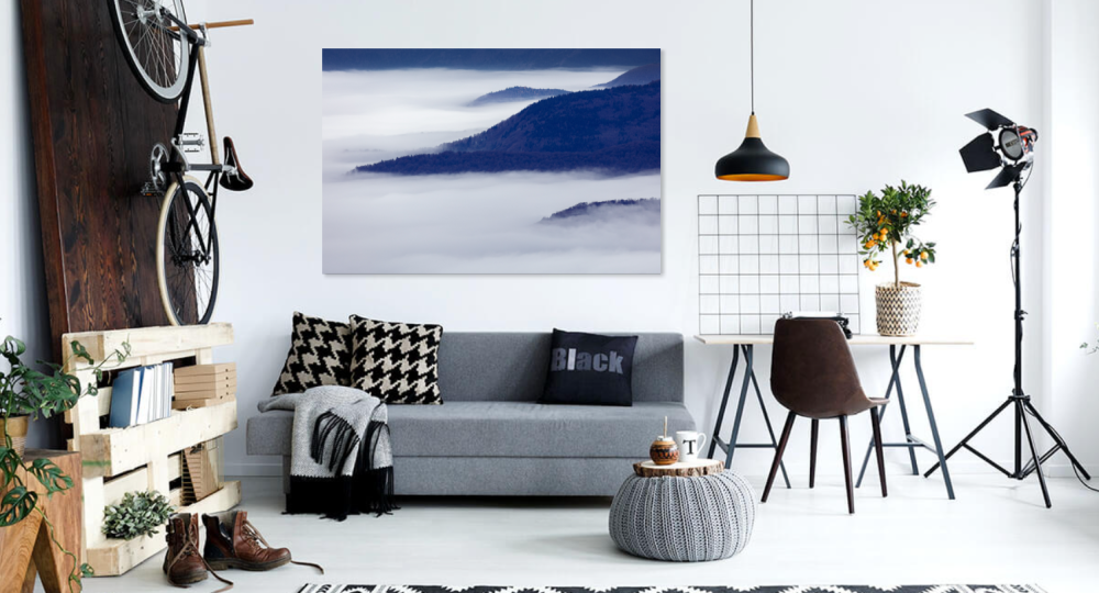 Tablou canvas, Muntii Ciucas in ceata, 100x70 cm [2]