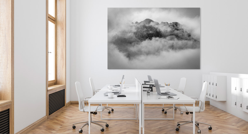 Tablou canvas, Muntii Fagaras in ceata, 100x70 cm [3]