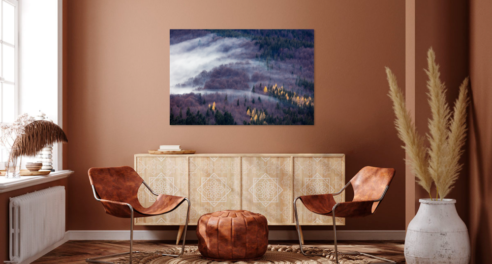 Tablou canvas, Peisaj cu ceata in Muntii Ciucas, 100x70 cm [3]