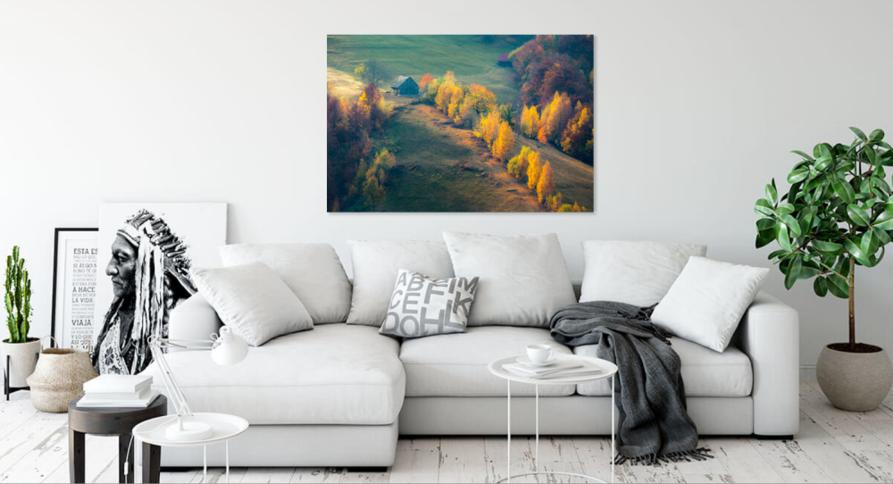 Tablou canvas, Peisaj de toamna pe dealurile Branului, munte, 120 x 80 cm [2]