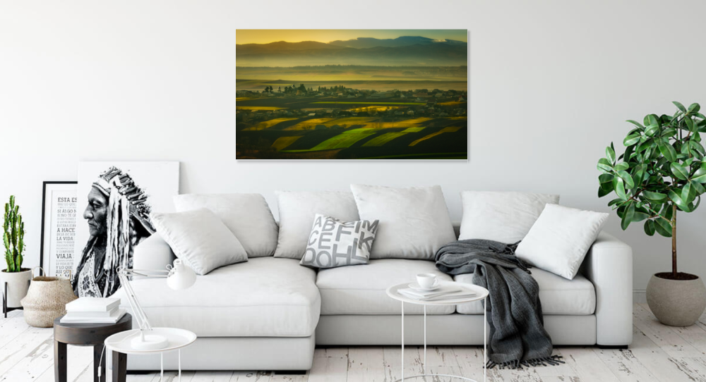 Tablou canvas, Peisaj rustic din satul Moara, Suceava, 50x30 cm [2]