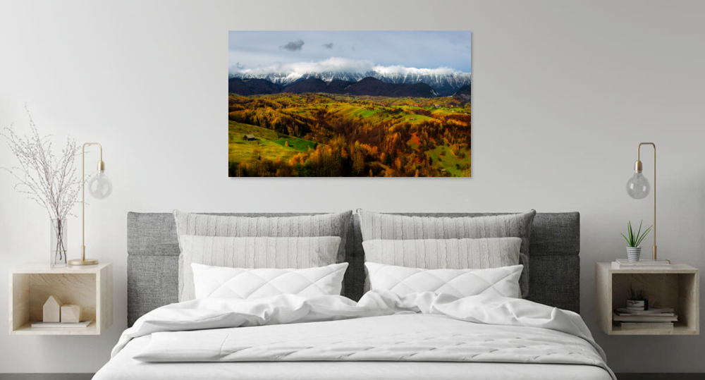 Tablou canvas, Piatra Craiului intr-o zi de toamna, 120x80 cm [4]