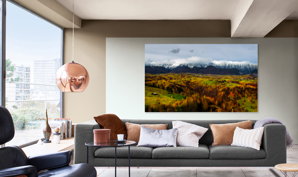 Tablou canvas, Piatra Craiului intr-o zi de toamna, 120x80 cm [2]