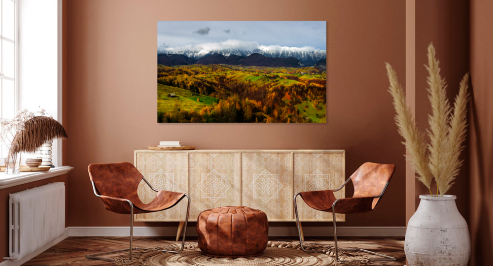 Tablou canvas, Piatra Craiului intr-o zi de toamna, 120x80 cm [3]