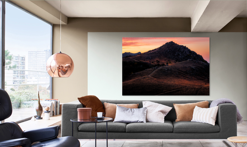 Tablou canvas, Rasarit in Culmea Pricopanului, Muntii Macin, 100x70 cm [3]