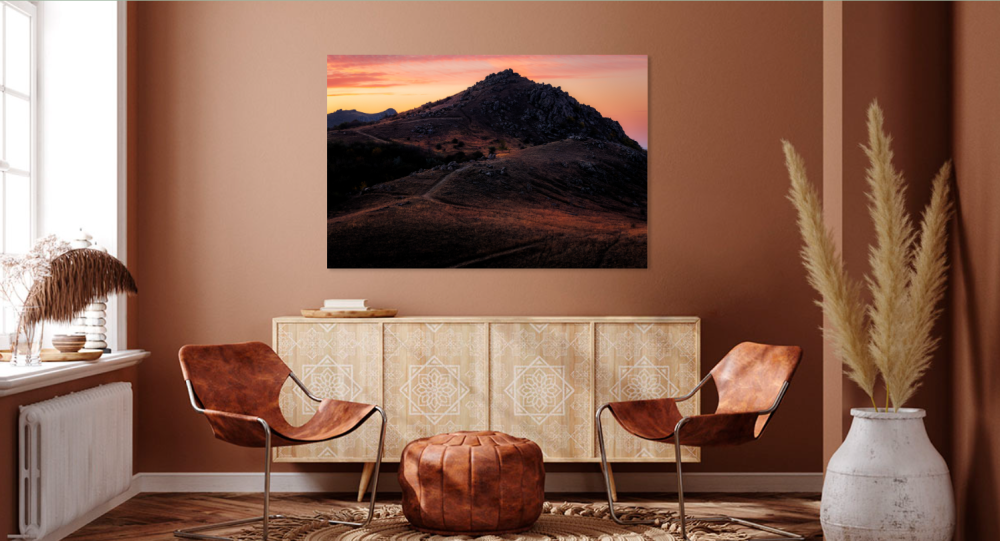 Tablou canvas, Rasarit in Culmea Pricopanului, Muntii Macin, 100x70 cm [2]