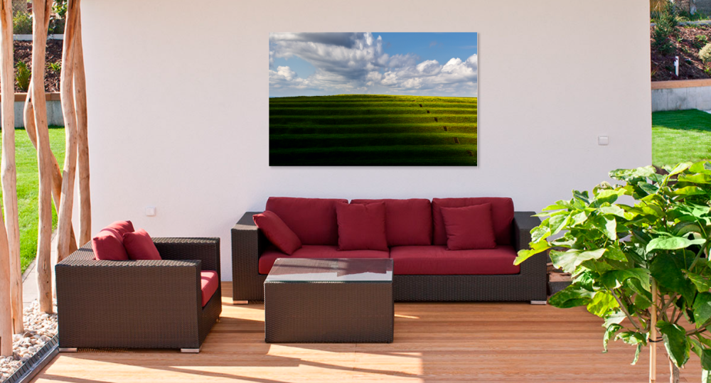 Tablou canvas, Terase pe malul Dunarii, fluviu, 100x70 cm [4]