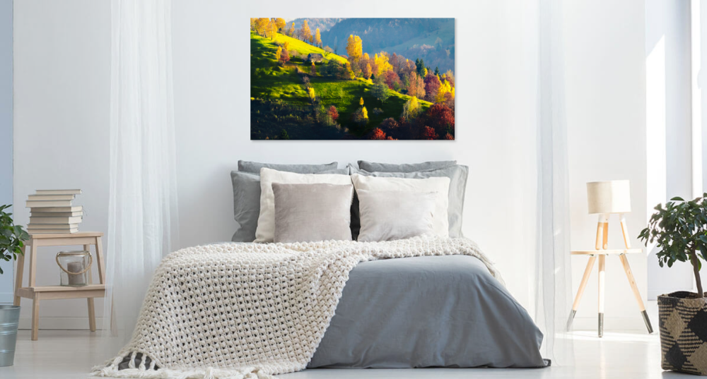 Tablou canvas, Toamna pe dealurile Branului, munte, 120x80 cm [3]