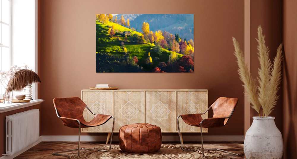 Tablou canvas, Toamna pe dealurile Branului, munte, 120x80 cm [2]