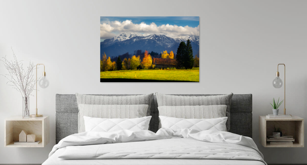 Tablou canvas, Vedere spre Bucegi intr-o zi de toamna, munte, 75x50 cm [5]