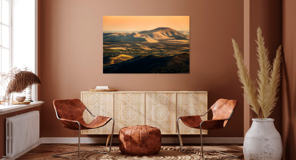 Tablou canvas, Vedere spre Dealul Priopcea din Culmea Pricopanului, 100x70 cm [3]