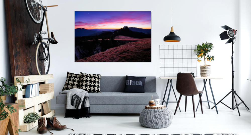 Tablou canvas, Vedere spre Pietrele Doamnei, Muntii Rarau, 120x80 cm [3]