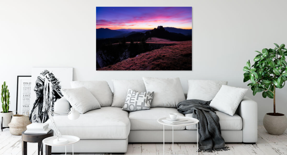 Tablou canvas, Vedere spre Pietrele Doamnei, Muntii Rarau, 120x80 cm [2]