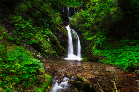 Tablouri canvas - Tablou canvas, Cascada Piscul Negru, Muntii Fagaras, 50x30 cm