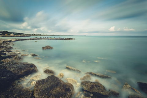 Tablouri canvas - Tablou canvas, Coasta Marii Negre, expunere lunga, 75x50 cm