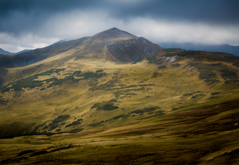 Tablouri canvas - Tablou canvas, Peisaj de sfarsit de toamna in Muntii Rodnei, 100x70 cm