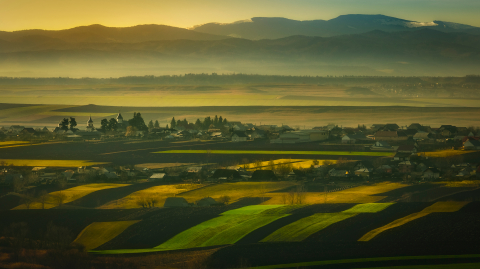 Tablouri canvas - Tablou canvas, Peisaj rustic din satul Moara, Suceava, 50x30 cm